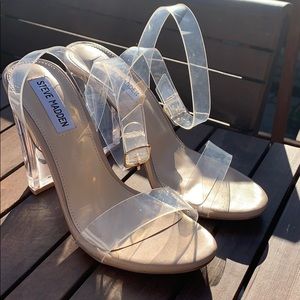 Steve Madden Camille clear lucite sandals heels